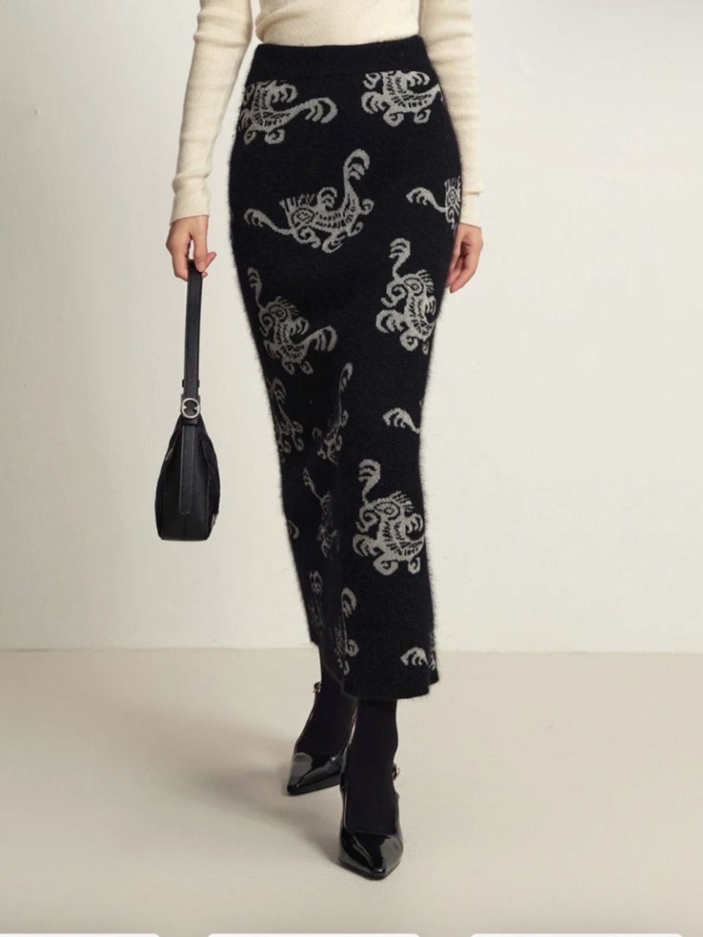 EP Yaying Chic Knit Midi Skirt Sz 4 NEW $450